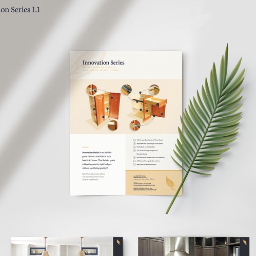 Layout design with the title 'General Cabinetry Catalogue'