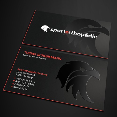Spot UV design with the title 'Business card design.'