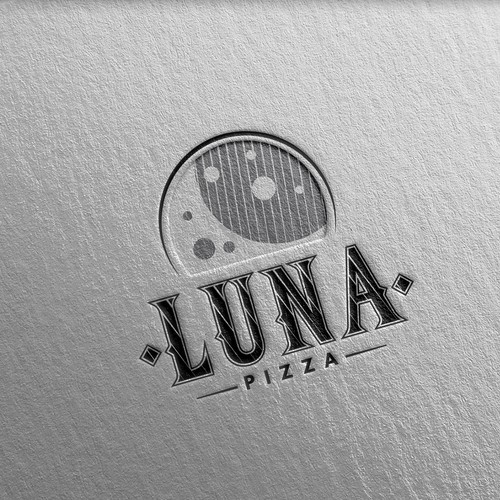 Pizzeria design with the title 'Luna pizza'