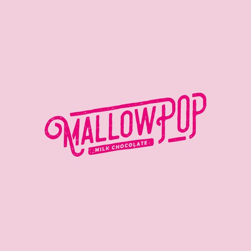 Marshmallow logo with the title 'Logo Mallow Pop'