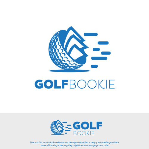 Golf ball design with the title 'Golf Bookie Logo'