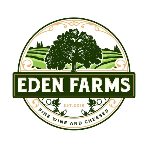 Vineyard logo with the title 'Eden Farms'