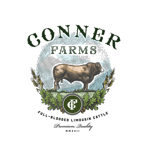 Organic brand with the title 'Logo for cattle producer'