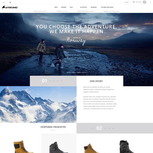 Website with the title 'Viking'