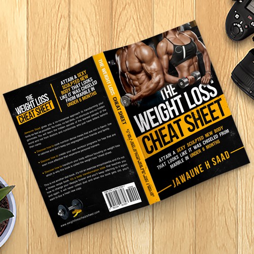 Fitness book cover with the title 'The Weight Loss Cheat Sheet'