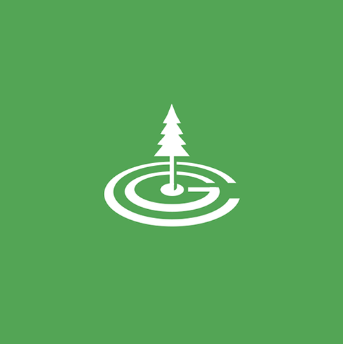 Evergreen logo with the title 'Logo concept for grassy creek golf'
