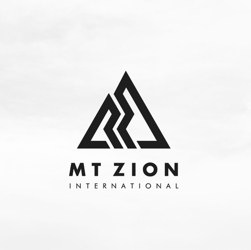 Mountain logo with the title 'Strong logo design a religious group'