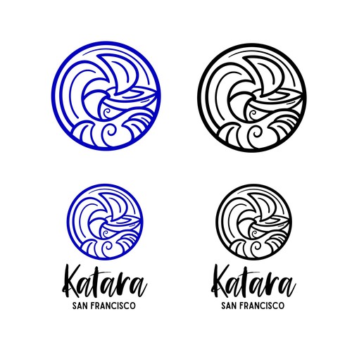 Sailboat logo with the title 'Logomark design for a Sailboat'