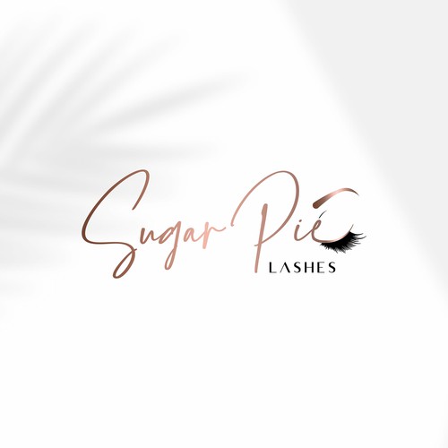 Eyelash logo with the title 'Sugar Pie - Lashes'