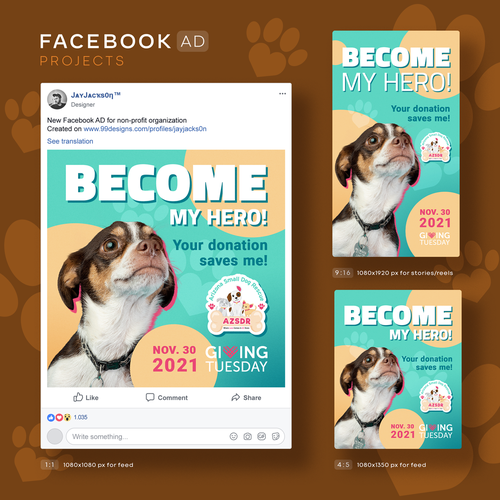 Instagram ad design with the title 'Facebook Instagram Ad'