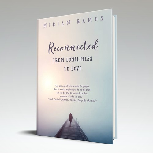 Pretty design with the title 'Peaceful, uplifting cover proposal for a self-help book'