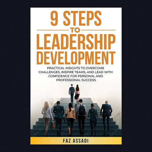 Professional book cover with the title '9 Steps to  Leadership Development'