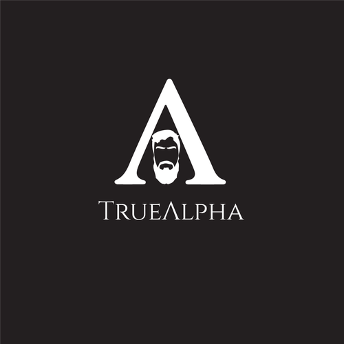 Alpha logo with the title 'logo for beard oil'
