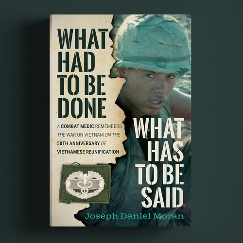 Memoir book cover with the title 'Vietnam War Memoir'
