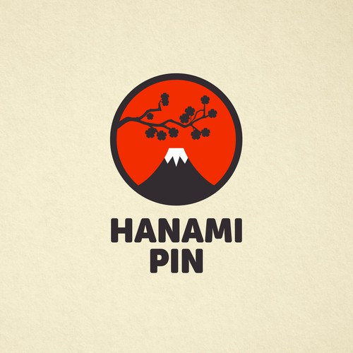 Korean design with the title 'Hanami Pin Logo'