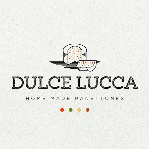 Bakery logo with the title 'Logo concept for Dulce Lucca home made Panettones'