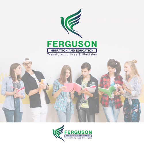 Migration logo with the title 'a modern school logo concept'