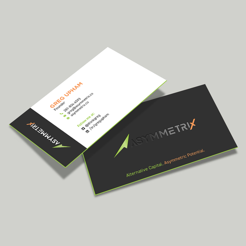 Spot UV design with the title 'Business Card'