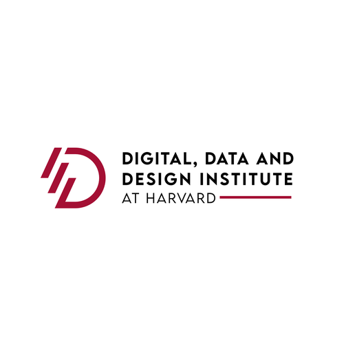 University logo with the title 'Digital, Data, And Design Institute Logo for Harvard Business School, (Harvard University)'