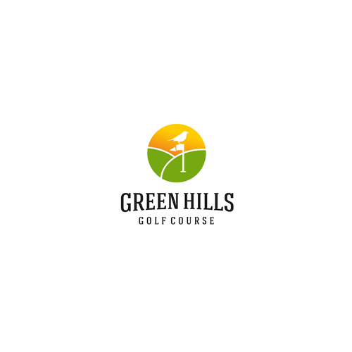 Golf logo with the title 'Green Hills Golf'