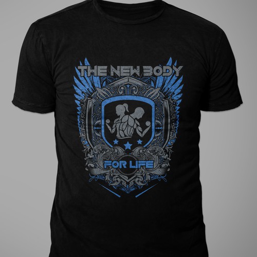 Fitness t-shirt with the title 'Fitness Brand Team Workout Shirt'