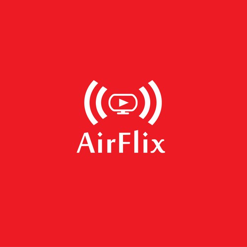 Wi-Fi logo with the title 'Create a logo for Airflix a video streaming application (TV, device, desktop) '