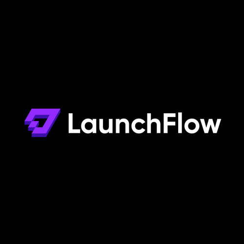 Launch logo with the title 'BOLD logo concept for LaunchFlow'
