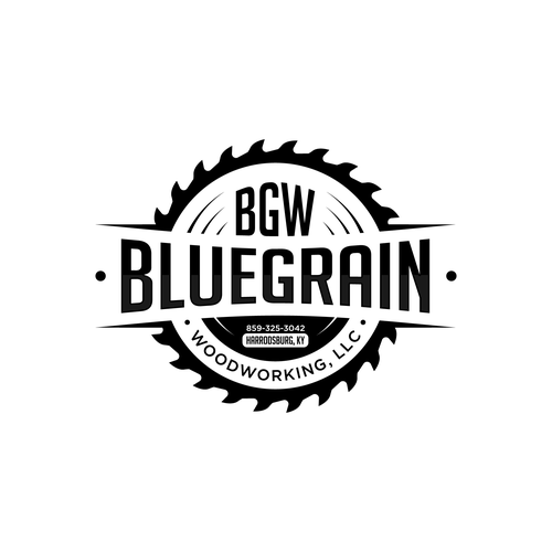 Carpentry logo with the title 'wood working'