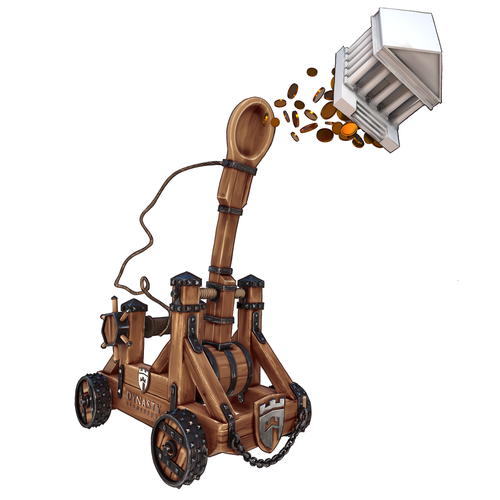 Game illustration with the title 'Catapult Illustration'