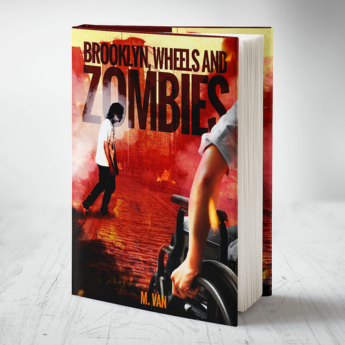 Zombie book cover with the title 'Brooklyn, wheels and zombies'