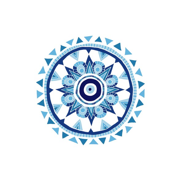 Mandala illustration with the title 'Towel pattern design'