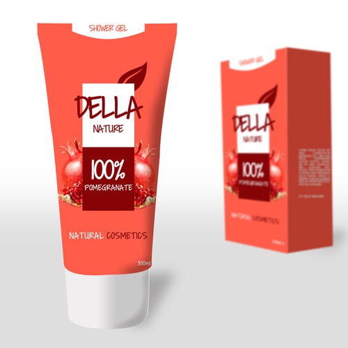 Nature label with the title 'packaging della nature'