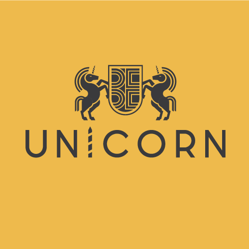 Unicorn logo with the title 'Logo Concept for Agency'