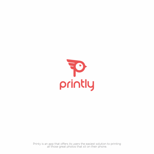 Photo logo with the title 'Logo design for Printly'