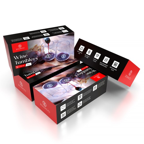 Packet packaging with the title 'Zovacci Package Design'