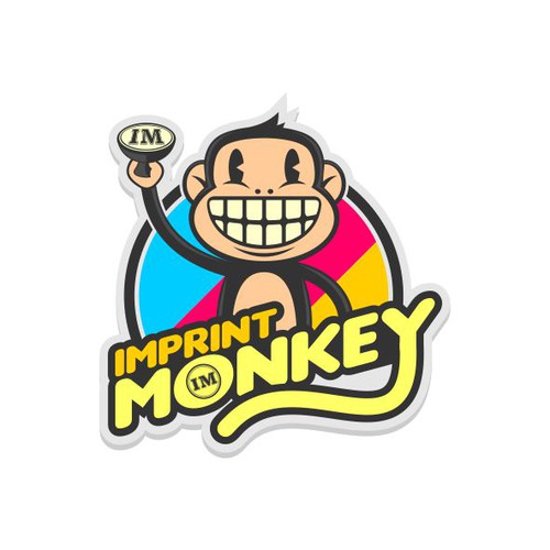 Print design with the title 'Imprint Monkey'