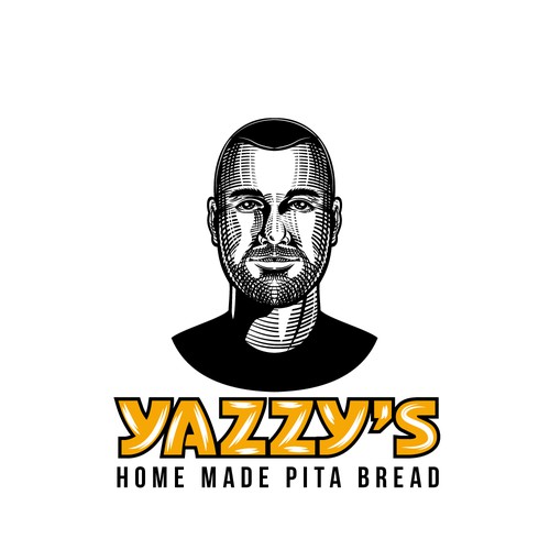 Woodcut logo with the title 'Yazzy's'