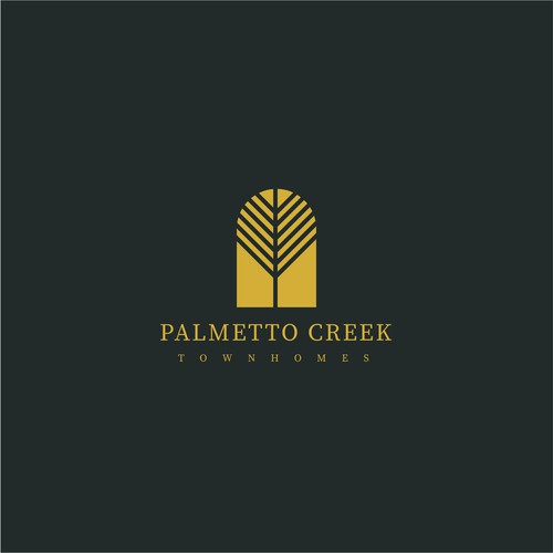 Arch design with the title 'Palmetto Creek Townhomes'