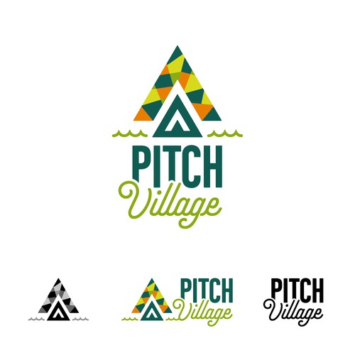 Tent design with the title 'Logo Design'