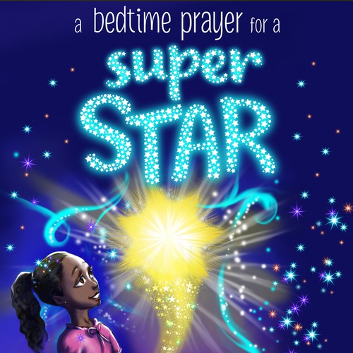 Sparkle design with the title 'Cover for a children's Christian Book '