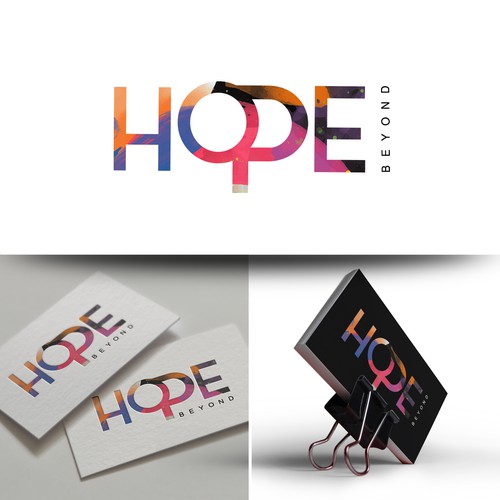 Brush stroke logo with the title 'Hope Beyond'