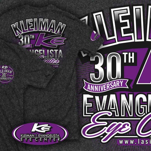 Anniversary t-shirt with the title 'Create a Splashy 30th Anniversary Tshirt for an Eye Center'