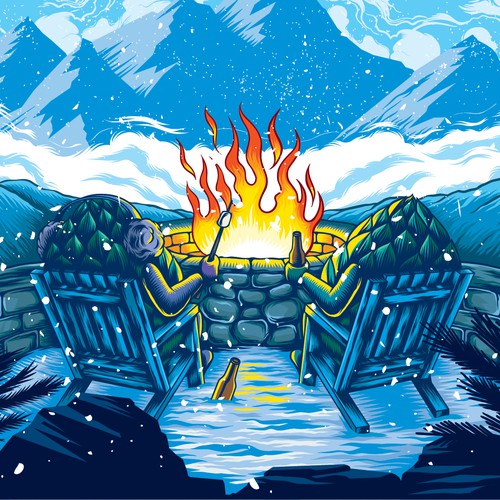 Beer label with the title 'edge brewing label'