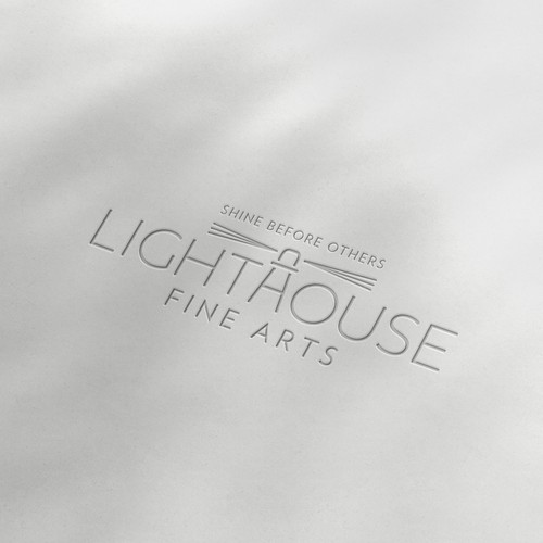 Product design with the title 'Logo and Social Media Package for Lighthouse Fine Arts'