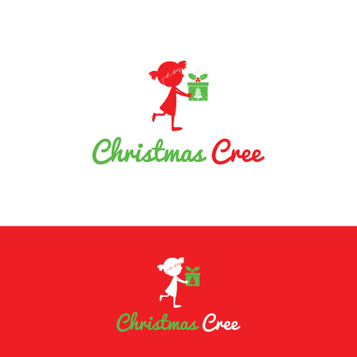 Gift box design with the title 'Holiday (Christmas) Website Logo'