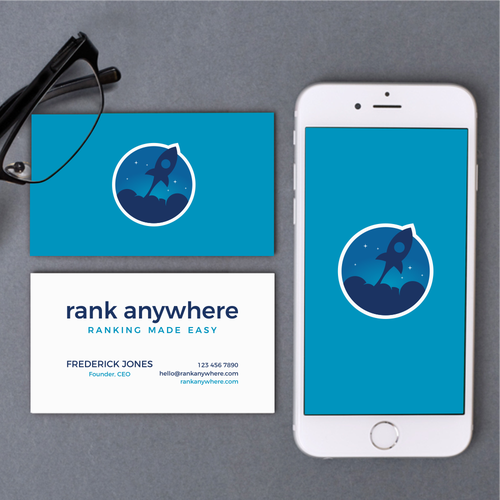 Sky brand with the title 'Modern logo design for Rank Anywhere'