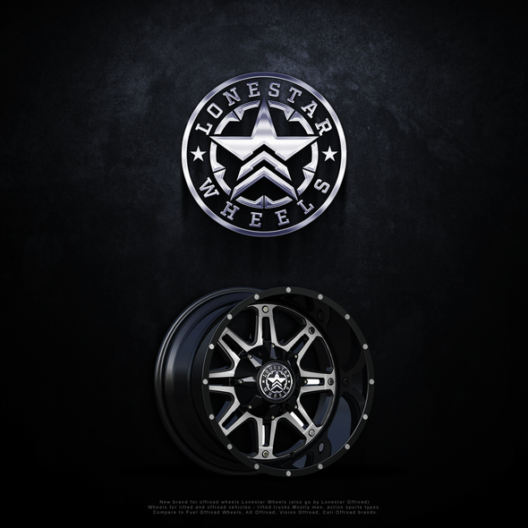 Truck logo with the title 'Logo design for Lonestar Wheels'