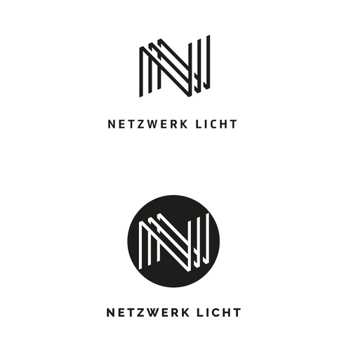 Signage logo with the title 'Logo-Design for Netzwerk Licht'