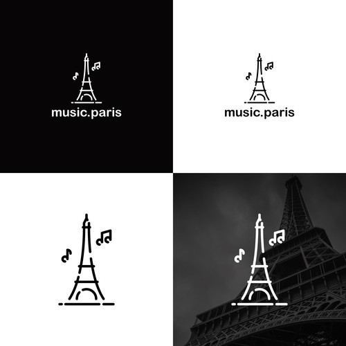 Paris logo with the title 'Eiffel Tower'