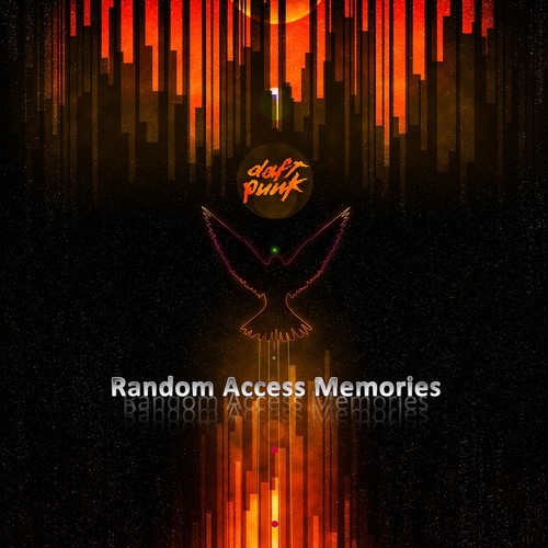 Bass design with the title '99designs community contest: create a Daft Punk concert poster'